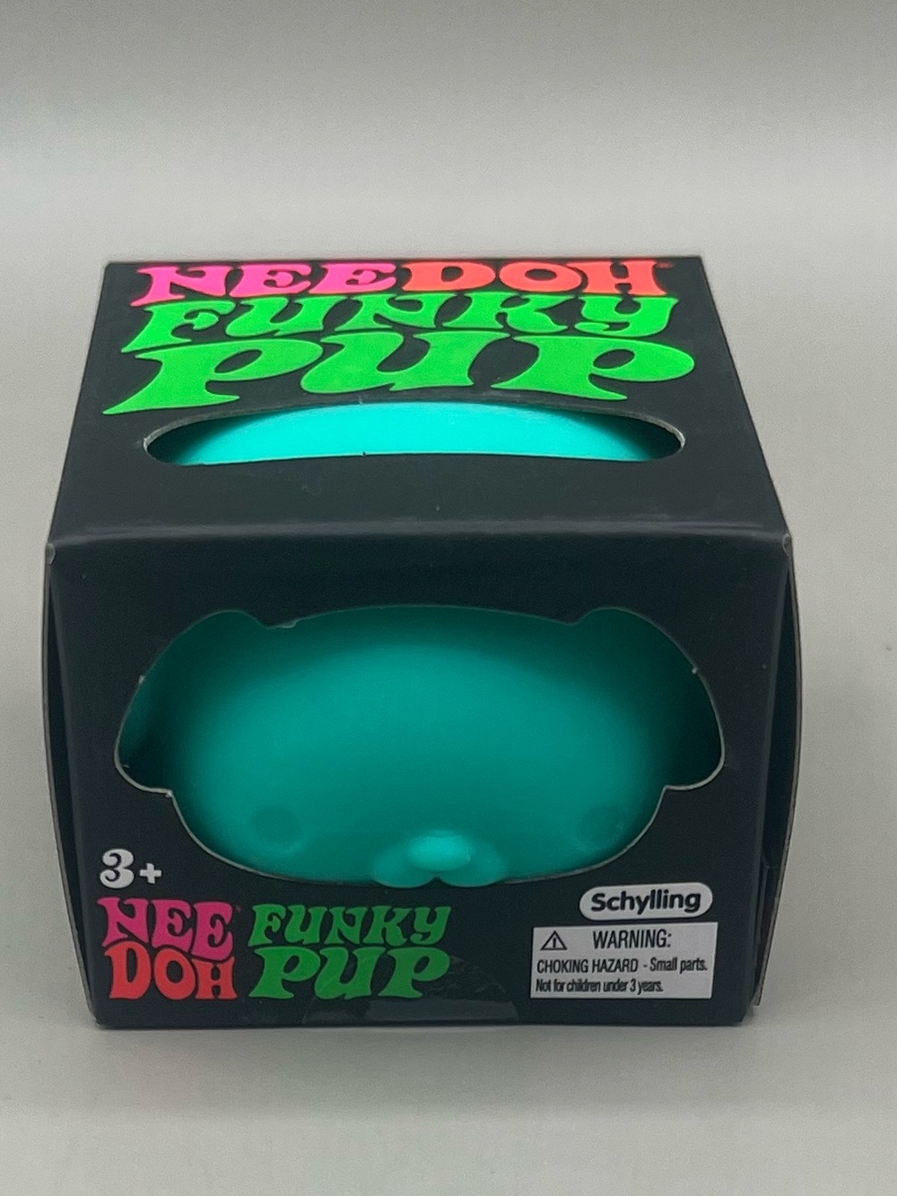 Authentic NEEDOH  “Funky Pup” Teal Blue  Soft Squishy Sensory Toy VIRAL New 🩵